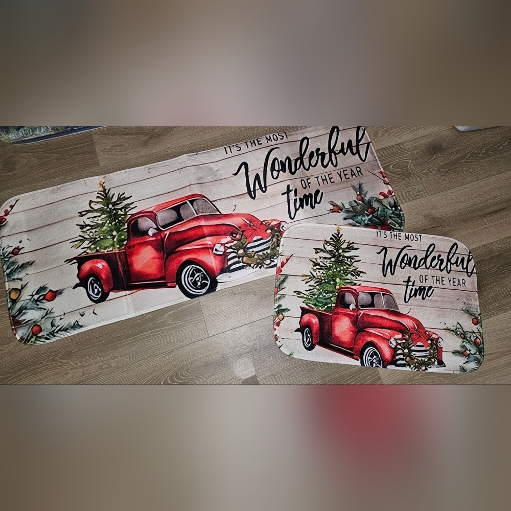 🆕 New Rugs Holiday Winter Christmas Truck